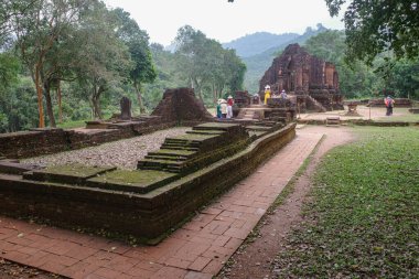 Hoi An, Vietnam - 6 Şubat 2024: Oğlum Hindu tapınağı Champa Krallığı sırasında inşa edildi, Vietnam