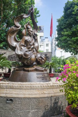 Ho Chi Minh City, Vietnam - 4 Feb, 2024: The Venerable Thich Quang Duc Monument, Ho Chi Minh City, Vietnam clipart