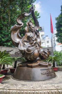Ho Chi Minh City, Vietnam - 4 Feb, 2024: The Venerable Thich Quang Duc Monument, Ho Chi Minh City, Vietnam clipart