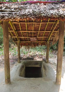 Ho Chi Minh Şehri, Vietnam - 2 Şubat 2024 Cu Chi Tüneli Girişi, Ho Chi Minh Şehri, Vietnam