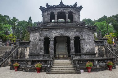 Hue, Vietnam - 6 Şubat 2024: Vietnam İmparatoru Khai Dinh 'in Mezarı, Hue