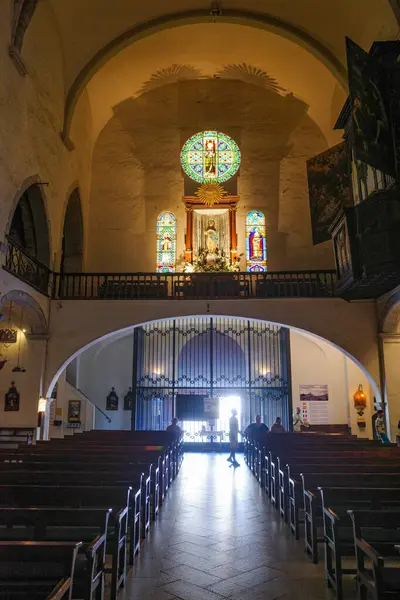 stock image Cadaques, Spain - 30 June, 2024: Interior of the Santa Maria Church, Cadaques, Costa Brava, Catalonia