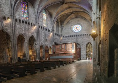 Girona, İspanya - 18 Temmuz 2024: Katalunya, İspanya 'daki Girona Katedrali