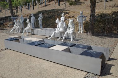 Güller, İspanya - 20 Temmuz 2024: Fransız Bulldog Sanat Kuruluşu Cala Montjoi, Costa Brava 'daki El Bulli 1846 Müzesinde
