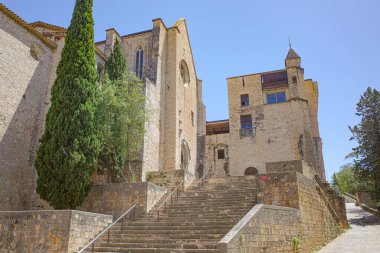 Girona, İspanya - 23 Temmuz 2024: Sant Domenec Manastırı, Girona, Katalonya