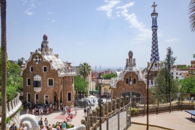 Barselona, İspanya - 28 Temmuz 2024: Katalan mimar Antoni Gaudi, İspanya