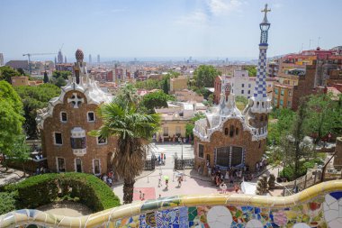 Barselona, İspanya - 28 Temmuz 2024: Katalan mimar Antoni Gaudi, İspanya