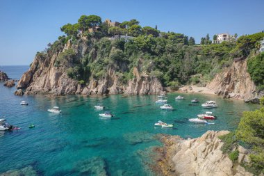 Blanes, İspanya - 10 Ağustos 2024: Marimurta Botanik Bahçeleri, Costa Brava, Katalonya