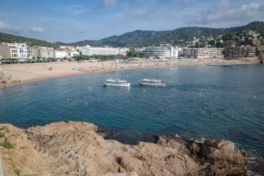 Tossa de Mar, İspanya - 1 Eylül 2024: Tossa de Mar, Costa Brava, Katalonya