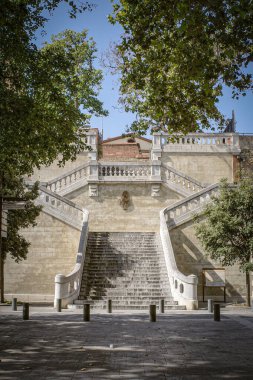 Perpignan, France - 27 Aug,2024: Escala monumental (Escala Moliere), an architectural attraction in Perpignan, France clipart