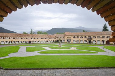 Jaca, Spain - 21 Sept, 2024: Walls of the Castle of San Pedro and Citadel of Jaca, Aragon, Spain clipart