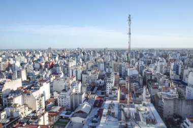 Buenos Aires, Arjantin - 22 Kasım 2024: Plaza Congreso 'nun ve Palacio Barolo' dan Buenos Aires 'in hava manzarası