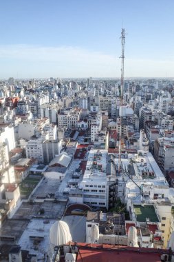 Buenos Aires, Arjantin - 22 Kasım 2024: Plaza Congreso 'nun ve Palacio Barolo' dan Buenos Aires 'in hava manzarası