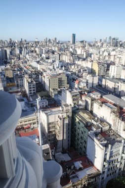 Buenos Aires, Argentina - 22 Nov, 2024: Aerial views of Plaza Congreso and the city of Buenos Aires from the Palacio Barolo clipart