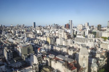 Buenos Aires, Arjantin - 22 Kasım 2024: Plaza Congreso 'nun ve Palacio Barolo' dan Buenos Aires 'in hava manzarası