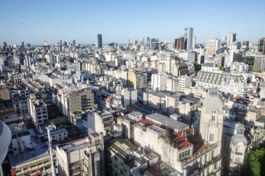 Buenos Aires, Argentina - 22 Nov, 2024: Aerial views of Plaza Congreso and the city of Buenos Aires from the Palacio Barolo clipart