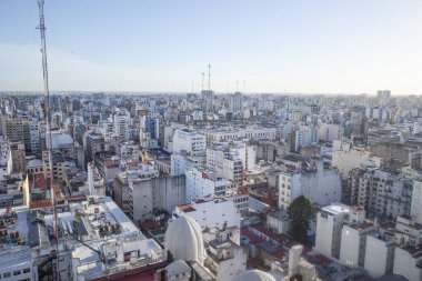 Buenos Aires, Arjantin - 22 Kasım 2024: Plaza Congreso 'nun ve Palacio Barolo' dan Buenos Aires 'in hava manzarası