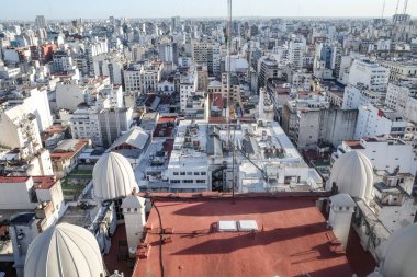 Buenos Aires, Arjantin - 22 Kasım 2024: Plaza Congreso 'nun ve Palacio Barolo' dan Buenos Aires 'in hava manzarası