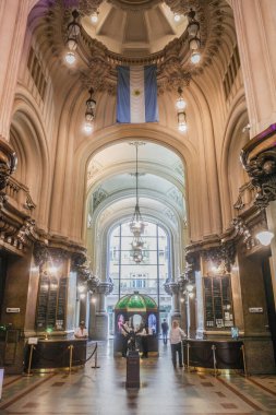 Buenos Aires, Arjantin - 22 Kasım 2024: Palacio Barolo binasının Atrium salonları, Buenos Aires