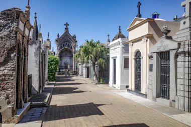 Buenos Aires, Arjantin - 18 Kasım 2024: Recoleta Mezarlığı, Arjantin 'deki en önemli ve ünlü mezarlık