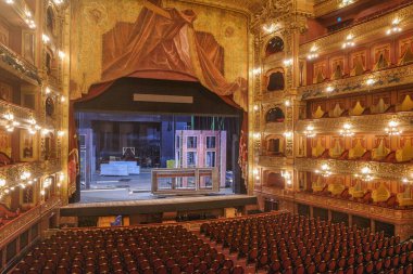 Buenos Aires, Arjantin - 18 Kasım 2024: Buenos Aires 'teki Teatro Colon opera binasının içi