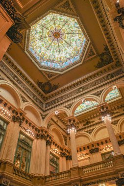 Buenos Aires, Arjantin - 18 Kasım 2024: Buenos Aires 'teki Teatro Colon opera binasının içi