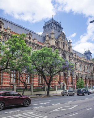 Buenos Aires, Argentina - Nov 18, 2024: Exterior of the The Palace of Running Water, Palacio de Aguas Corrientes clipart