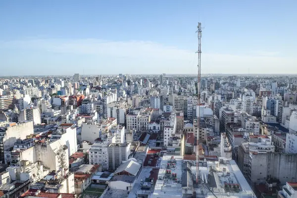 Buenos Aires, Arjantin - 22 Kasım 2024: Plaza Congreso 'nun ve Palacio Barolo' dan Buenos Aires 'in hava manzarası