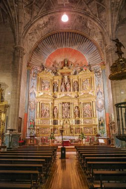 Laguardia, Spain - 28 Dec, 2024: Church of Santa Maria de los Reyes, Laguardia, Rioja Alavesa, Alava, Basque Country clipart