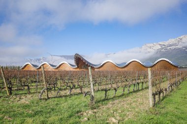 Laguardia, Spain - 28 Dec, 2024: Bodegas Ysios winery, designed by architect Santiago Calatrava. Rioja Alavesa, Spain clipart