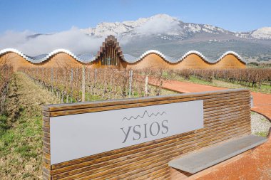 Laguardia, Spain - 28 Dec, 2024: Bodegas Ysios winery, designed by architect Santiago Calatrava. Rioja Alavesa, Spain clipart