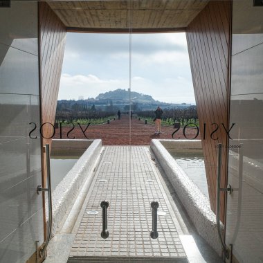 Laguardia, Spain - 28 Dec, 2024: Bodegas Ysios winery, designed by architect Santiago Calatrava. Rioja Alavesa, Spain clipart