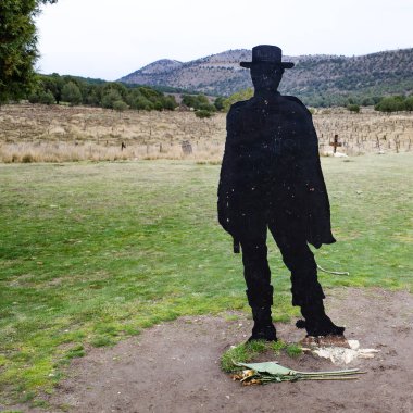 Burgos, İspanya - 3 Mart 2025: Sad Hill Mezarlığı, batı filmi 