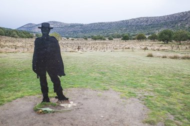 Burgos, İspanya - 3 Mart 2025: Sad Hill Mezarlığı, batı filmi 