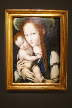 Segovia, İspanya - 3 Mart 2025: Segovia Katedrali 'nin galerilerinde dini sanat sergileniyor