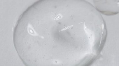 Makro şeffaf jel kozmetik maske, yakın çekim saç tedavisi