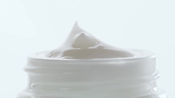 Cosmetische Witte Crème Textuur Close Dag Nacht — Stockvideo