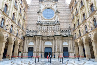 Various views of the Benedictine abbey of the Monastery of Santa Mara de Montserrat 