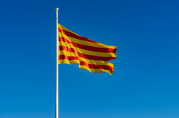 Detalle Bandera Cataluña España — Foto de Stock