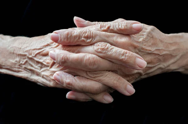 Mãos Intemporais Capturando Viagem Envelhecimento Através Uma Vida Experiência — Fotografia de Stock