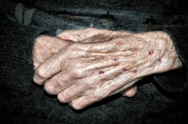 stock image Timeless Wisdom in Weathered Hands: A Photographic Journey through Age and Experience