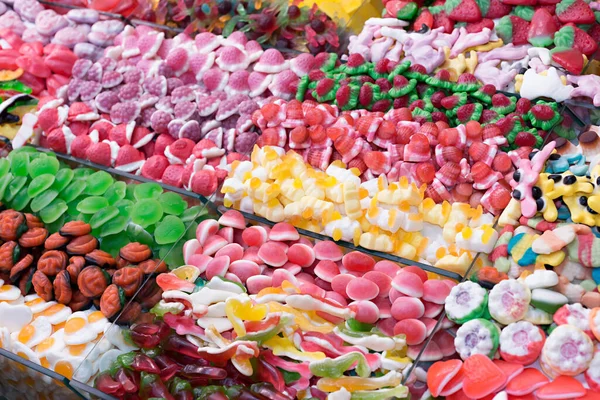 Sugar Rush Haven Exploring Sweet Delights Candy Stand — Stock Photo, Image