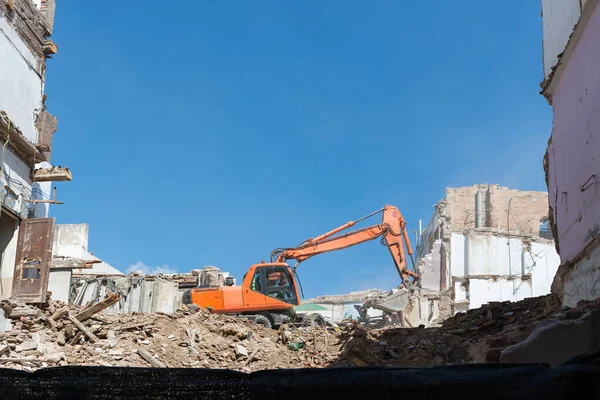 Dust Renewal Capturing Power Progress Demolition Machinery — Stock Photo, Image