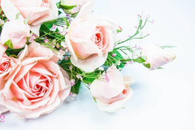 düğün çiçekleri beyaz zemin üzerine