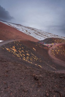 Etna Dağı, Katanya, Sicilya, İtalya, Avrupa, Dünya Mirası Bölgesi Panoraması