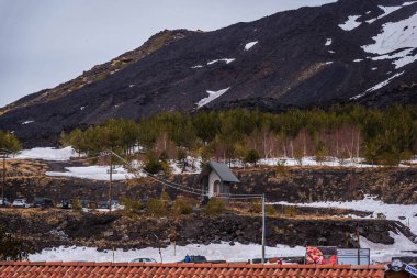 Etna Dağı, Katanya, Sicilya, İtalya, Avrupa, Dünya Mirası Bölgesi Panoraması