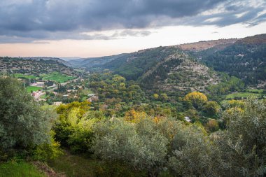 Ragusa İbla, Sicilya, İtalya, Avrupa, Dünya Mirası Bölgesi 'nden Iblei Dağları Panoraması