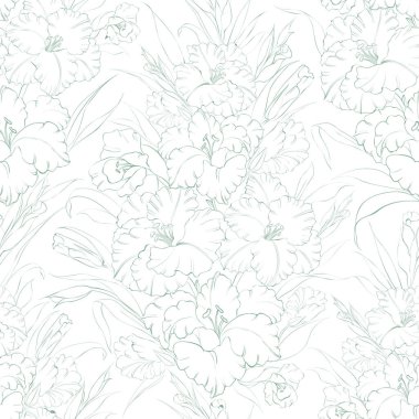 Çiçeksiz desen. Vektör botaniği