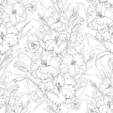 Çiçeksiz desen. Vektör botaniği