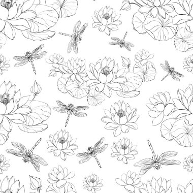 Beyaz arka plan üzerinde tropikal seamless modeli